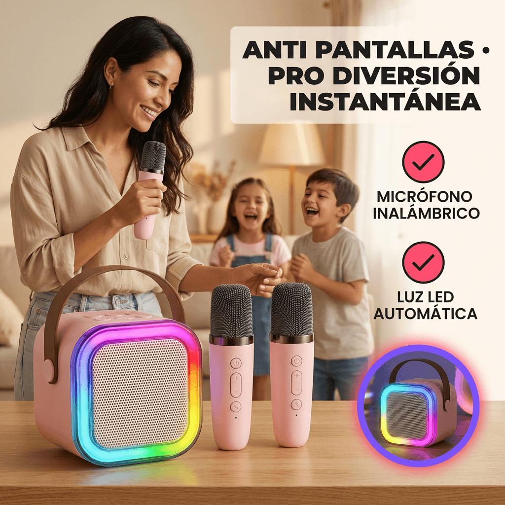 Mini Maquina de karaoke portatil conecta canta y disfruta