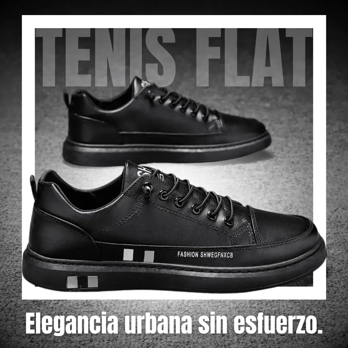 Tenis Flat™ Leather Sneaker