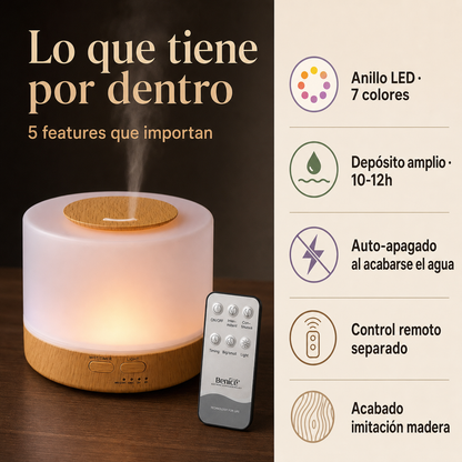Humificador Bambu con Luz Led — vista 3