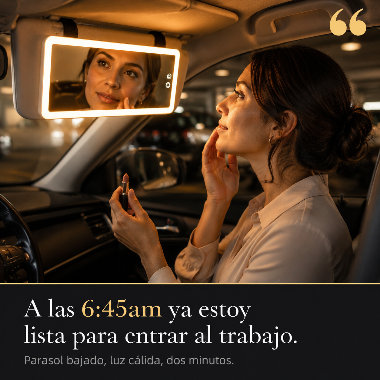 Espejo Maquillaje Con Luz Led Para Coche — vista 5