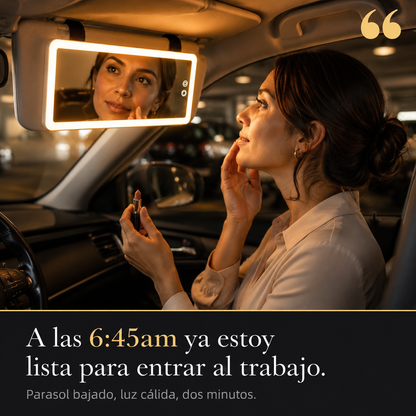 Espejo Maquillaje Con Luz Led Para Coche — vista 5