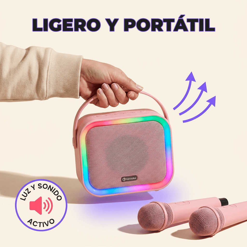 Mini Maquina de karaoke portatil conecta canta y disfruta