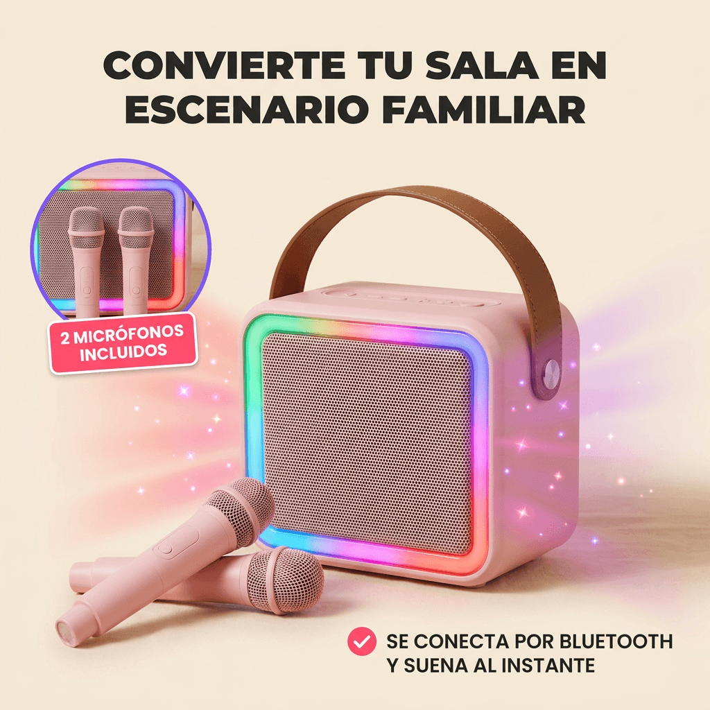 Mini Maquina de karaoke portatil conecta canta y disfruta