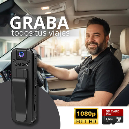 Smartcam 180° - Mini Cámara Portátil Full HD Tu compañero ideal de viaje