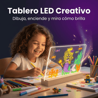 Tablero LED acrílico para niños - Haz que sus dibujos brillen con luz propia